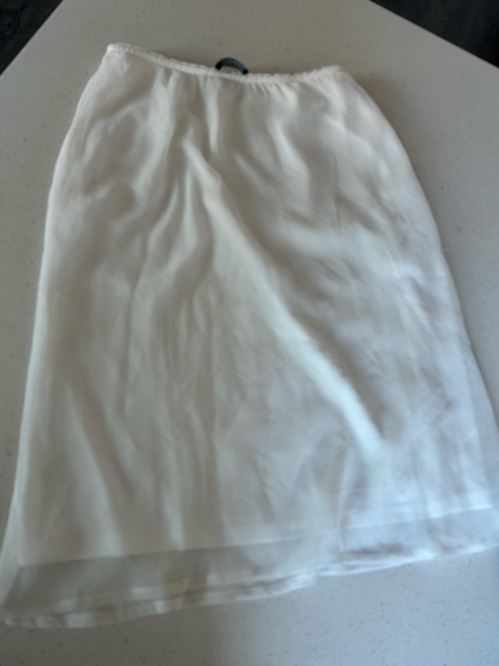 White Fox Boutique Cream Midi Slip Skirt - Lightweight Layer